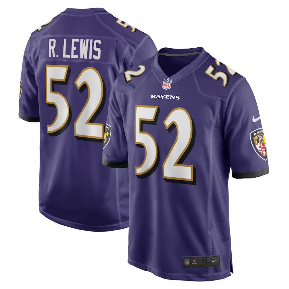 Ray Lewis Baltimore Ravens Nike Retired Player Jersey - Purple-GridironStore